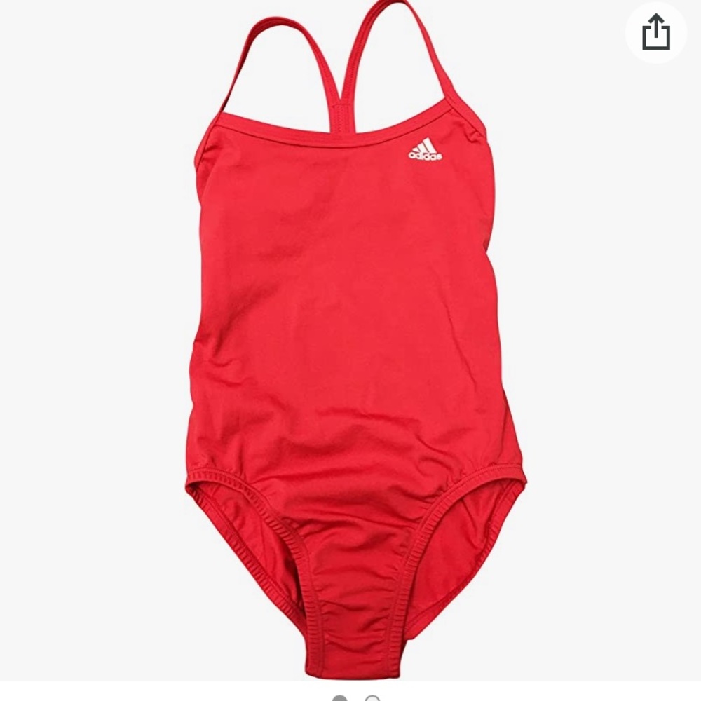 ADIDAS Girls One Piece Swimsuit 100% Polyester Size 22